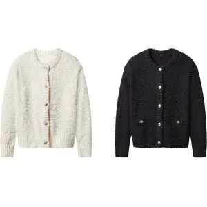 ESMARA® Damen Plüsch-Cardigan