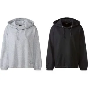 ESMARA® Damen Sweatpullover mit Kapuze und Bindeband