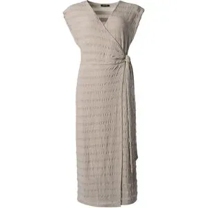 ESMARA® Damen Midi-Kleid mit modischer Crinklestruktur, beige