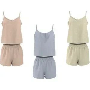 ESMARA® Damen Shorty Musselin-Pyjama