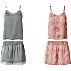 ESMARA® Damen Satin-Pyjama