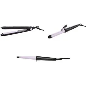 SILVERCREST® PERSONAL CARE Glätteisen / Lockenstab / Konischer Lockenstab, mit 360°-drehbares Kabel