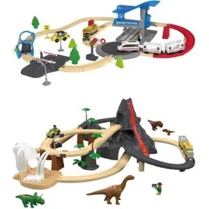 PLAYTIVE Eisenbahn-Set City-Express  Dinoland, für viele kreative Aufbauvarianten