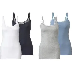 ESMARA® Damen Still-Tops, hoher Baumwollanteil, 2er Set
