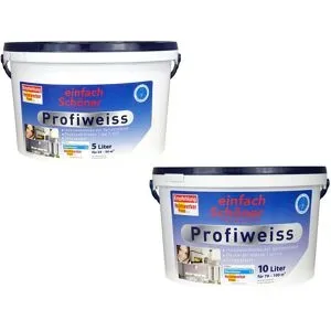 EINFACH SCHÖNER FARBWELTEN Wandfarbe Profiweiss, 5 l, 10 l