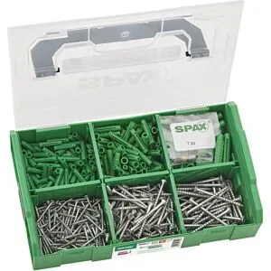 SPAX Dübel-Schrauben-Set »L-BOXX Mini«, 481-teilig mit 6 Abmessungen