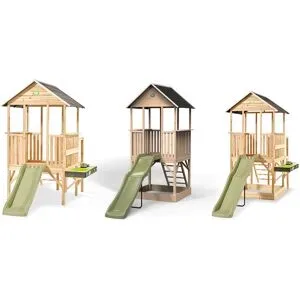 EXIT TOYS Panorama Holzspielhaus mit Rutsche