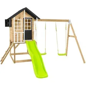 ZWERKULES Spielhaus »Holli 3«,  inkl. Rutsche & Doppelschaukel