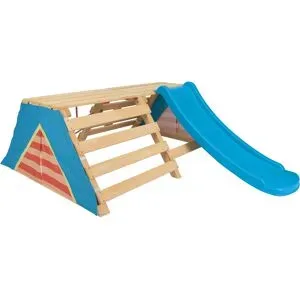 PLAYTIVE Spieltipi mit Rutsche, aus Echtholz