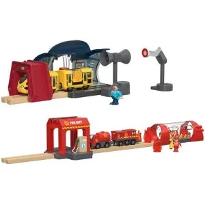 LUPILU® Interaktiver Bahnhof-Set / Feuerwehr Einsatz-Set