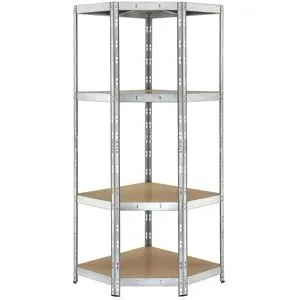 PARKSIDE® Eck-Schwerlastregal, mit 4 Böden, 70x70x180x40 cm, verzinkt