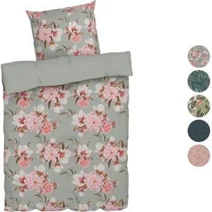 LIVARNO HOME Mikrofaser-Satin-Bettwäsche, atmungsaktiv, 155 x 220 cm