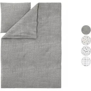 LIVARNO® Feinbiber-Bettwäsche / Feinbiber-Wendebettwäsche, 155 x 220 cm
