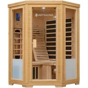ARTSAUNA Infrarotkabine Aalborg mit Dual Technologie & Hemlockholz
