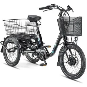 TELEFUNKEN E-Lasten-Dreirad TC550, Gepäckträger hinten, 20 Zoll schwarz