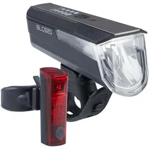 BÜCHEL Fahrrad Akkuleuchten-Set »BLC 820«, LED-Akkurücklicht »Duo LED«