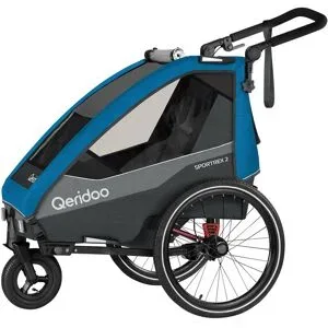 QERIDOO Fahrradanhänger »Sportrex 2 Limited Edition«, Ocean Blue