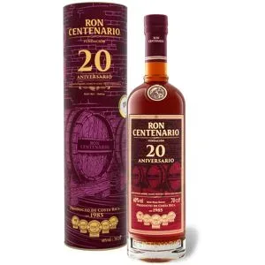 RON CENTENARIO Fundación Rum 20 Jahre mit Geschenkbox 40% Vol