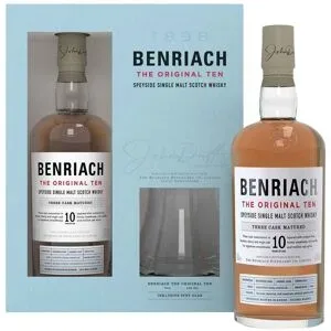 BenRiach Single Malt Scotch Whisky 10 Jahre mit Geschenkbox und Glas 43% Vol