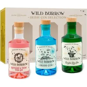 WILD BURROW Irish Gin Selection 3 x 200ml-Flaschen, 40% Vol