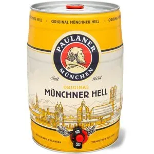 PAULANER Original Münchner Hell 5 Liter Bierfass mit Zapfhahn