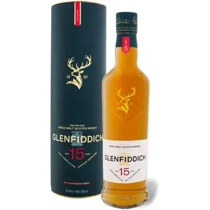 GLENFIDDICH Solera Reserve Speyside Single Malt Scotch Whisky 15 Jahre mit Geschenkbox 40% Vol