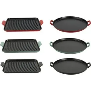 SILVERCREST® Premium-Gusseisenpizzaplatte Ø 31 cm  Premium-Gusseisengrillplatte L 36,0 x B 26,0 cm