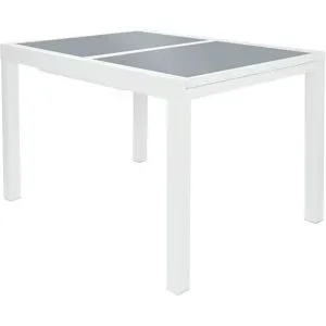 LIVARNO HOME Alu-Gartentisch »Houston« weiß, 120-180 x 89 x 75 cm