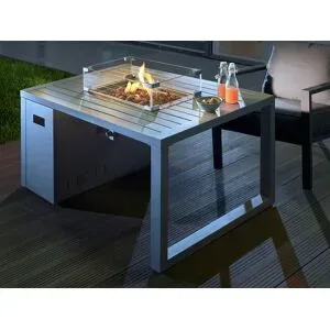 BUSCHBECK Loungetisch und Feuerstelle »Lagos«, B 115 x T 75 x H 58,5 cm, grau