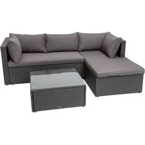 LIVARNO HOME Loungeecke mit Tisch, grau