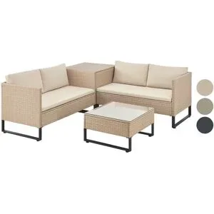 JUSKYS Polyrattan Lounge »Santorini«, 4-tlg.