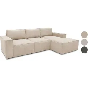 DOMO Cannes Longchair Ecksofa mit Longchair
