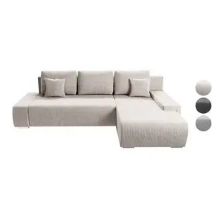 JUSKYS Sofa Iseo mit Ottomane