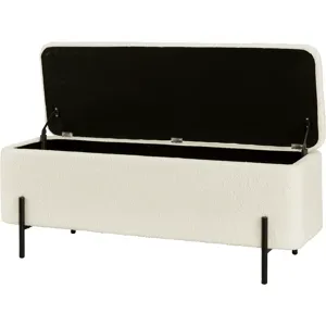 LIVARNO® Polsterbank mit Teddybezug und Metallbeinen