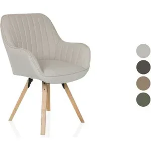 HJH LIVING Besucherstuhl / Dining Stuhl drehbar SCANDI SOFT Stof
