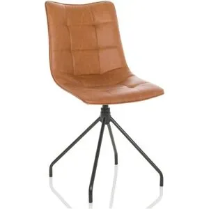 HJH OFFICE Besucherstuhl / Dining Stuhl TARVISO PU  Braun