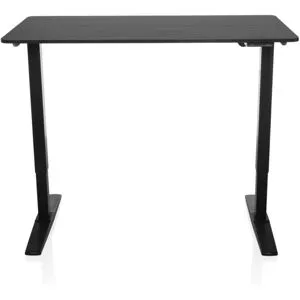 HJH OFFICE Schreibtisch STAND CARBON 120 x 60 cm elektrisch höhenverstellbar  Schwarz