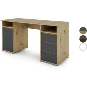BYLIVING Schreibtisch »Lobo«, mit viel Stauraum