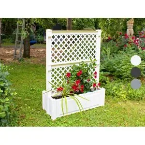 KHW Pflanzkasten mit Spalier zentral, L 100 cm, 110 Liter, Kunststoff