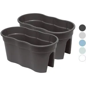 KHW Balkonkasten »Flowerclip XL«, 2er Set