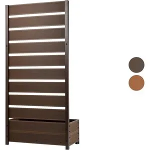 DOBAR WPC Pflanzkasten mit Rankgitter, L 72 x B 33 x H 150 cm