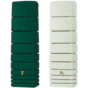 4rain Regentonne »SLIM«, 650 Liter Volumen, inklusive Auslaufhahn und Windsicherung