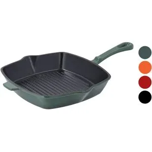 SILVERCREST® Premium-Gusseisen-Grillpfanne, Ø 24 cm