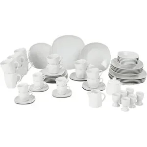 SILVERCREST® Porzellan-Kombiservice, 62-teilig