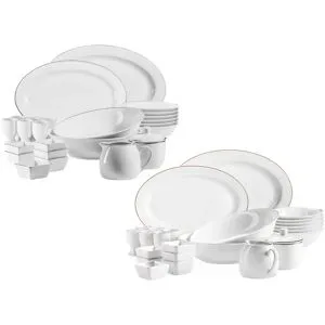 MÄSER Geschirrset »Professional Dining«,  mit Goldrand, 24-teilig
