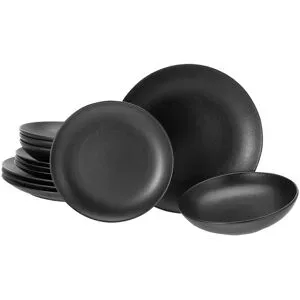 CREATABLE Tellerset »Magic Black«, 12-teilig