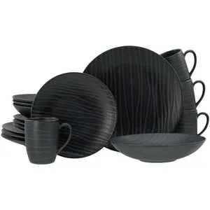 CREATABLE Kombiservice »Waves Black«,  16-teilig