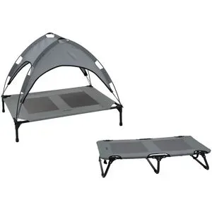 ZOOFARI® Hundebett mit Sonnendach / Faltbare Hundeliege