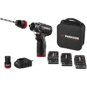 PARKSIDE PERFORMANCE® 12 V Akku-Bohrschrauber-Starterset »PBSPA 12 E4«, mit Akkus und Ladegerät