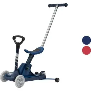 PLAYTIVE 4-in-1 Tri-Scooter, mit Stützrädern